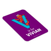 Elmo Alphabet | V Blauw Magneet (Rechterzijde)