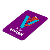 Elmo Alphabet | V Blauw Magneet (Linkerzijde)