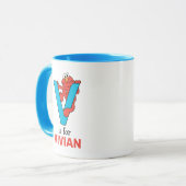 Elmo Alphabet | V Blauw Mok (Voorkant links)