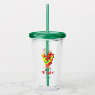 Elmo Alphabet V Plantaardige gewassen Acryl Drinkbeker