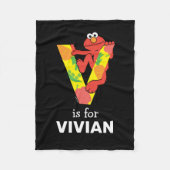 Elmo Alphabet | V Plantaardige gewassen Fleece Deken (Voorkant)