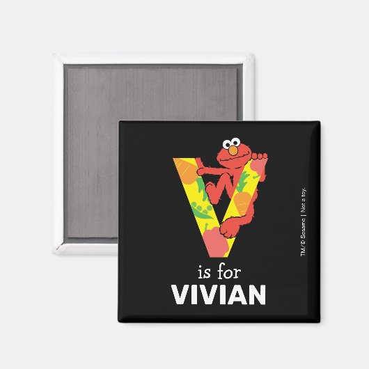 Elmo Alphabet | V Plantaardige gewassen Magneet (Voorkant / Achterkant)