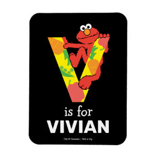 Elmo Alphabet   V Plantaardige gewassen Magneet