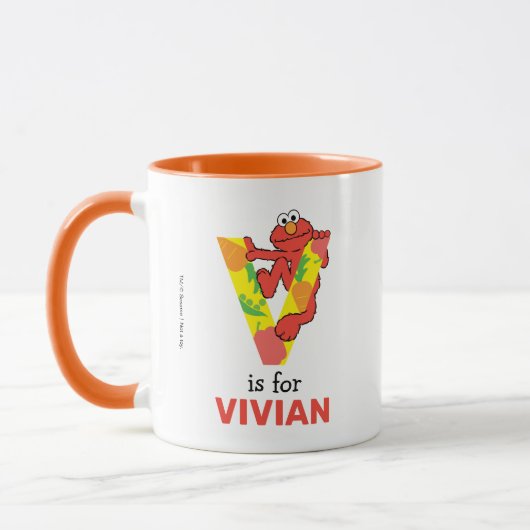 Elmo Alphabet | V Plantaardige gewassen Mok (Links)