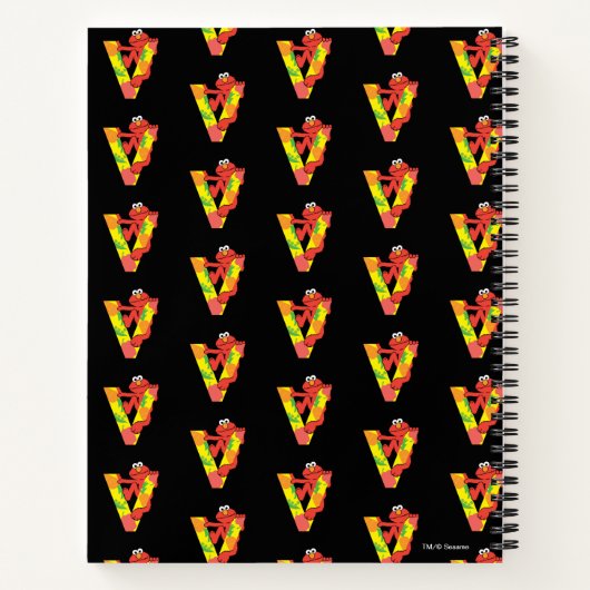 Elmo Alphabet | V Plantaardige gewassen Notitieboek (Achterkant)
