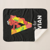 Elmo Alphabet | V Plantaardige gewassen Sherpa Deken (Voorkant (horizontaal))