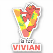 Elmo Alphabet | V Plantaardige gewassen Sticker (Voorkant)