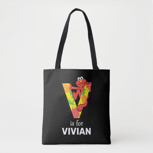 Elmo Alphabet | V Plantaardige gewassen Tote Bag (Voorkant)