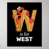 Elmo Alphabet | W Hout Poster (Voorkant)