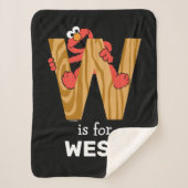 Elmo Alphabet | W Hout Sherpa Deken (Voorkant)