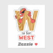 Elmo Alphabet | W Hout Sticker (Vel)
