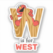 Elmo Alphabet | W Hout Sticker (Voorkant)