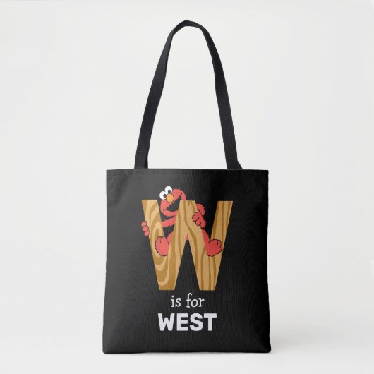Elmo Alphabet | W Hout Tote Bag (Voorkant)