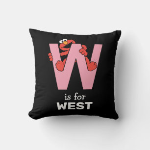 Elmo Alphabet   W Roze Kussen