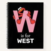 Elmo Alphabet | W Roze Notitieboek (Voorkant)