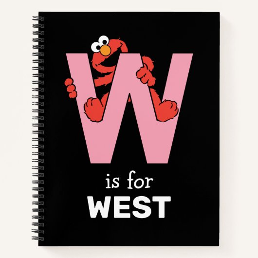 Elmo Alphabet | W Roze Notitieboek (Voorkant)