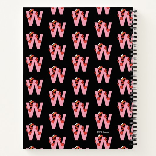 Elmo Alphabet | W Roze Notitieboek (Achterkant)