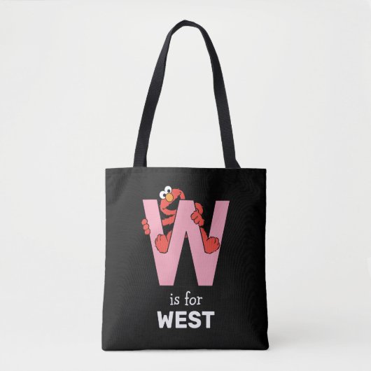 Elmo Alphabet | W Roze Tote Bag (Voorkant)