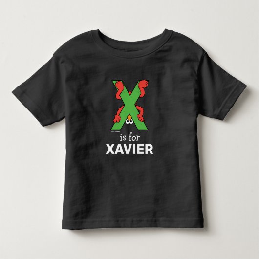 Elmo Alphabet | X Groen Kinder Shirts (Voorkant)