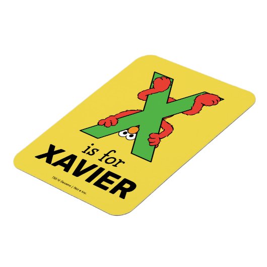 Elmo Alphabet | X Groen Magneet (Linkerzijde)