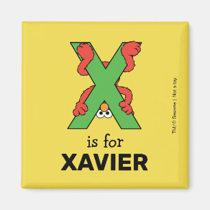 Elmo Alphabet   X Groen Magneet