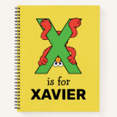 Elmo Alphabet | X Groen Notitieboek (Voorkant)