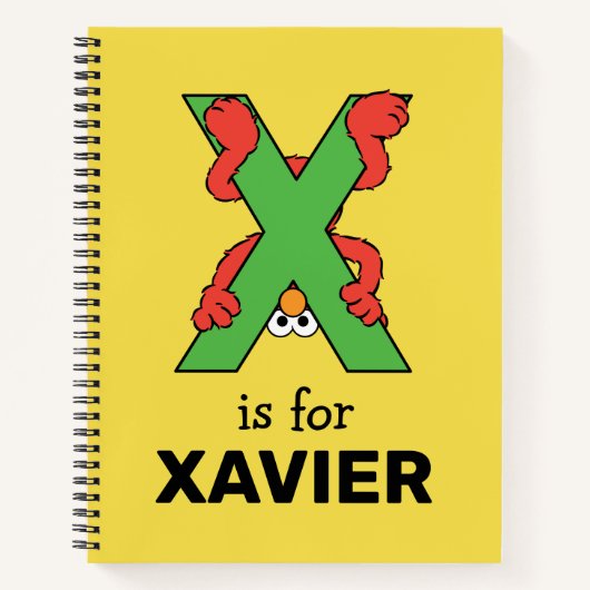 Elmo Alphabet | X Groen Notitieboek (Voorkant)