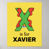 Elmo Alphabet | X Groen Poster (Voorkant)