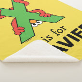 Elmo Alphabet | X Groen Sherpa Deken (3/4)