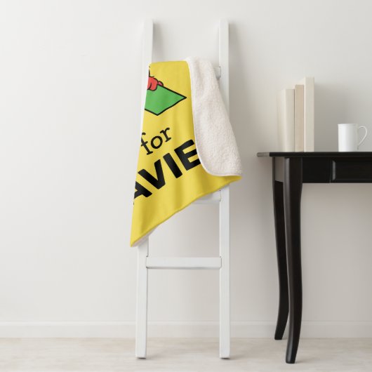 Elmo Alphabet | X Groen Sherpa Deken (In situ)