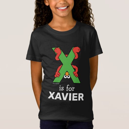 Elmo Alphabet | X Groen T-shirt (Voorkant)