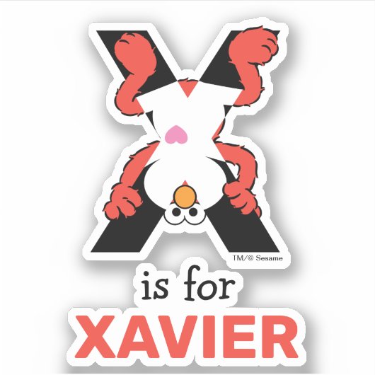 Elmo Alphabet | X-straling Sticker (Voorkant)