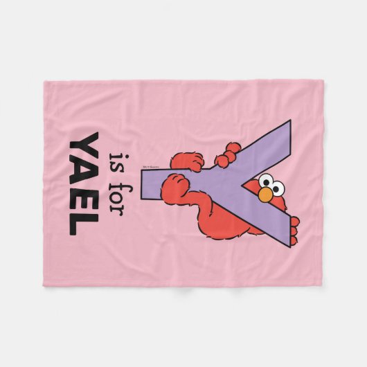 Elmo Alphabet | Y PAARS Fleece Deken (Voorkant (Horizontaal))