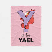 Elmo Alphabet | Y PAARS Fleece Deken (Voorkant)