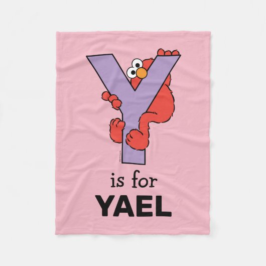 Elmo Alphabet | Y PAARS Fleece Deken (Voorkant)
