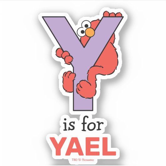 Elmo Alphabet | Y PAARS Sticker (Voorkant)