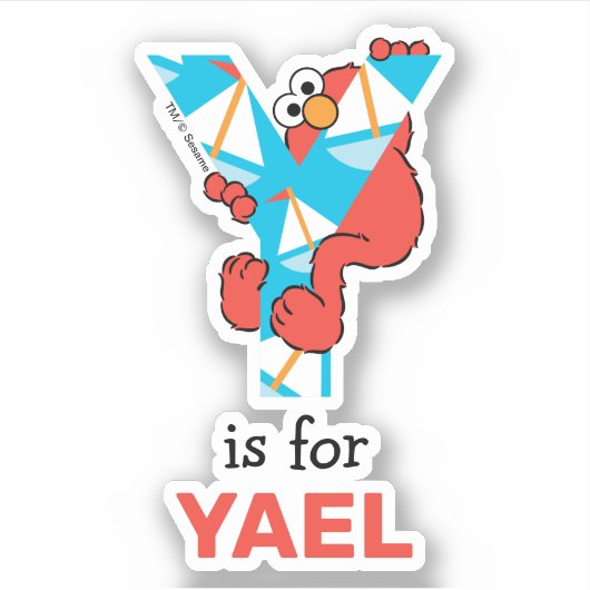 Elmo Alphabet | Y Yacht Sticker (Voorkant)