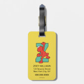 Elmo Alphabet | Z BLAUWGROEN Bagagelabel (Achterkant verticaal)