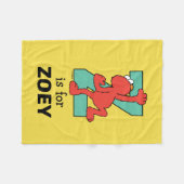 Elmo Alphabet | Z BLAUWGROEN Fleece Deken (Voorkant (Horizontaal))