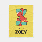 Elmo Alphabet | Z BLAUWGROEN Fleece Deken (Voorkant)