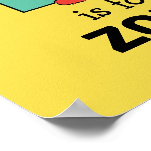 Elmo Alphabet | Z BLAUWGROEN Poster (Hoek)