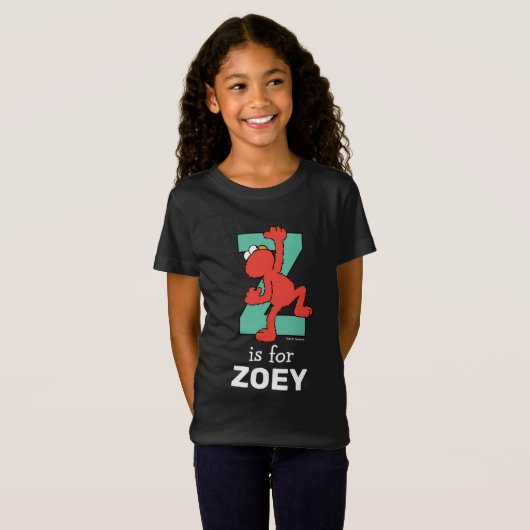 Elmo Alphabet | Z BLAUWGROEN T-shirt (Voorkant volledig)