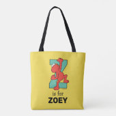 Elmo Alphabet | Z BLAUWGROEN Tote Bag (Achterkant)