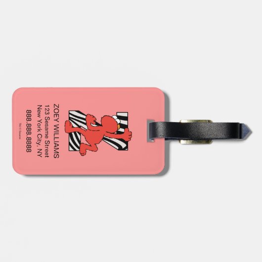 Elmo Alphabet | Z ZEBRA Bagagelabel (Achterkant horizontaal)