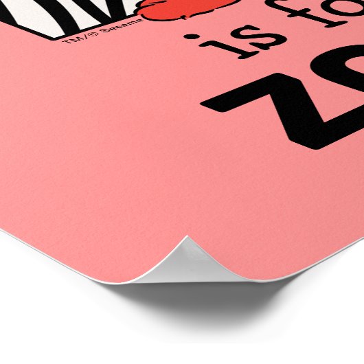 Elmo Alphabet | Z ZEBRA Poster (Hoek)