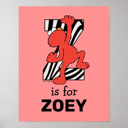 Elmo Alphabet | Z ZEBRA Poster (Voorkant)