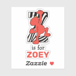Elmo Alphabet   Z ZEBRA Sticker