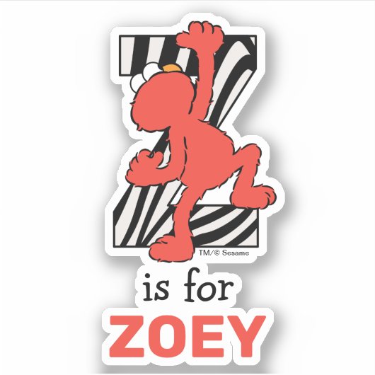 Elmo Alphabet | Z ZEBRA Sticker (Voorkant)