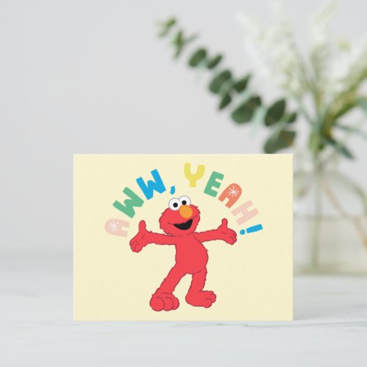 Elmo | Aww, ja! Briefkaart (Staand voorkant)