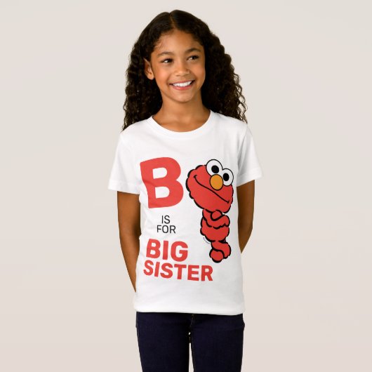 Elmo | B is voor Big Sister T-shirt (Voorkant volledig)